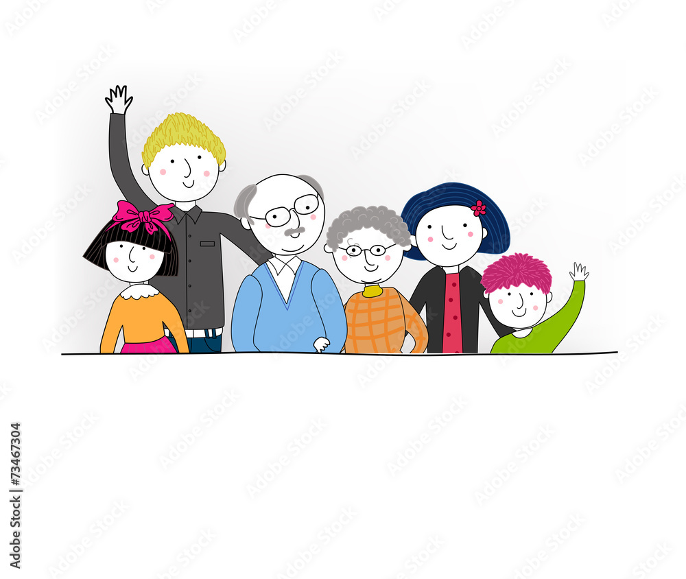 Fototapeta premium Big family
