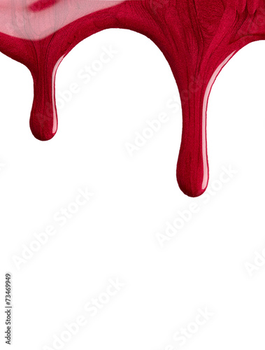 Blot of red nail polish