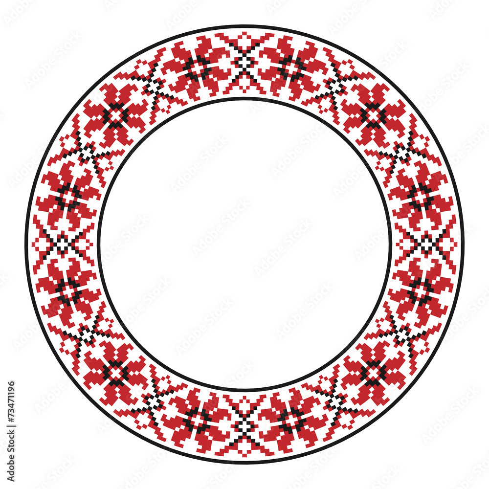 Traditional Slavic round embroidery Traditional Slavic round embroidery