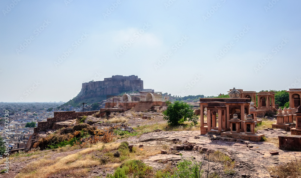 Mehrangarh fort as seen from Jaswant Thada