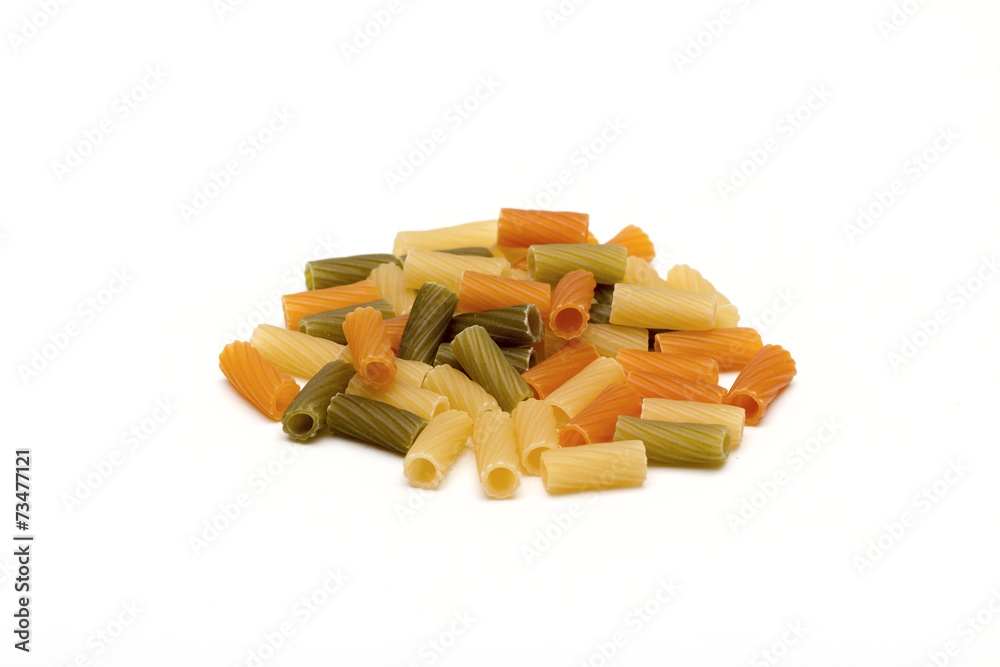 pasta on the white background