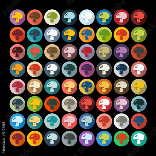 Flat design: mushroom