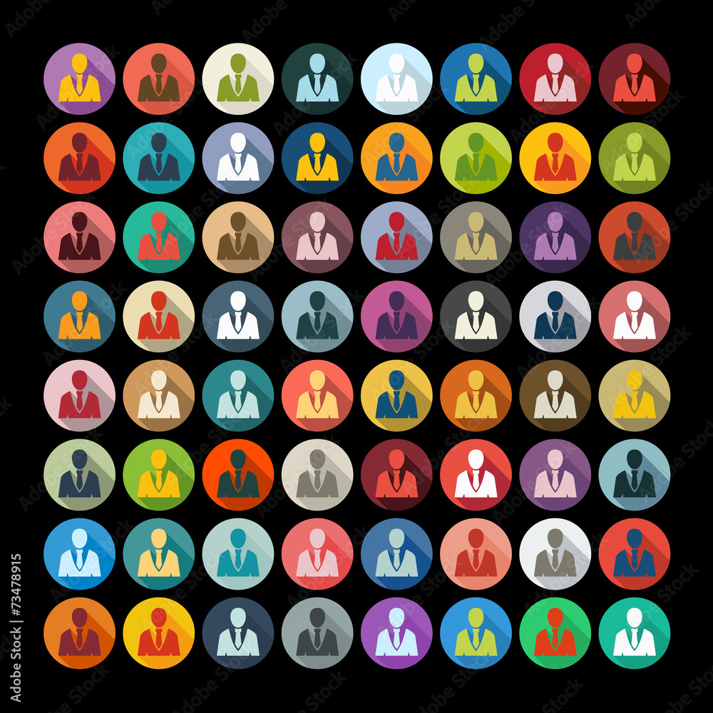 Flat design: office people