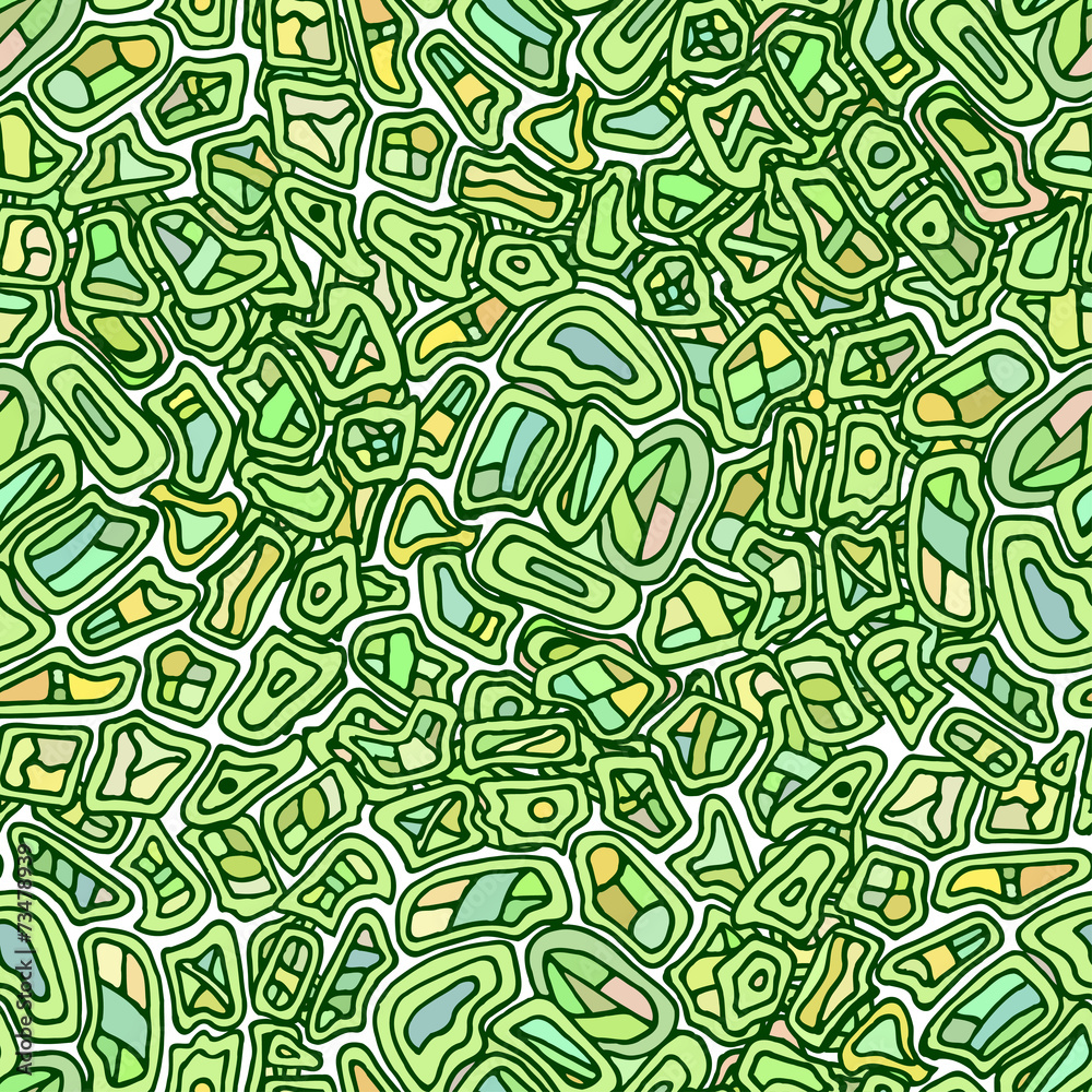 Seamless green texture with ornament tribal style. Ethnic style.