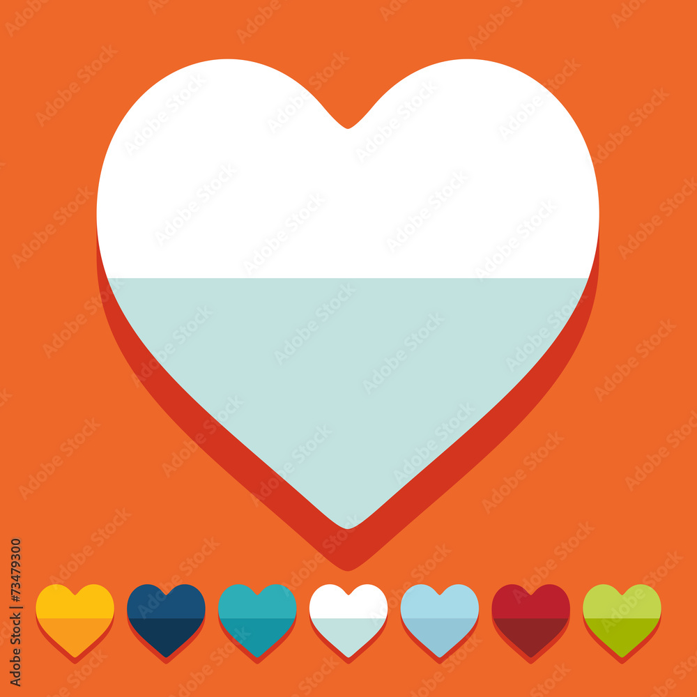 Flat design: heart Flat design: heart
