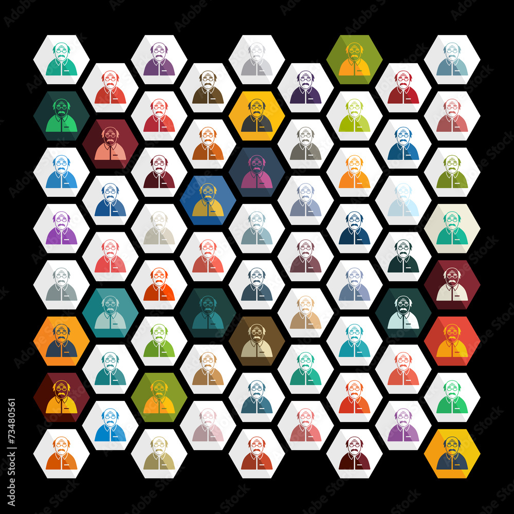 Flat design: senior citizens Flat design: senior citizens