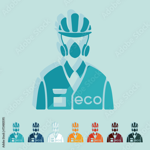 Flat design: ecologist