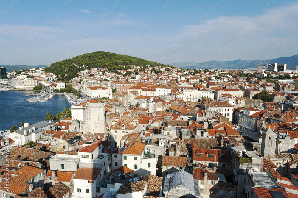 Ansicht der Stadt von Split an der Adriaküste von Kroatien