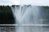 Fountain in Druskininkai city. Summer in Lithuania.