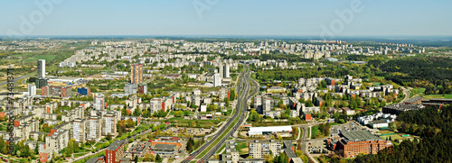 Vilnius city capital of Lithuania aerial view © bokstaz