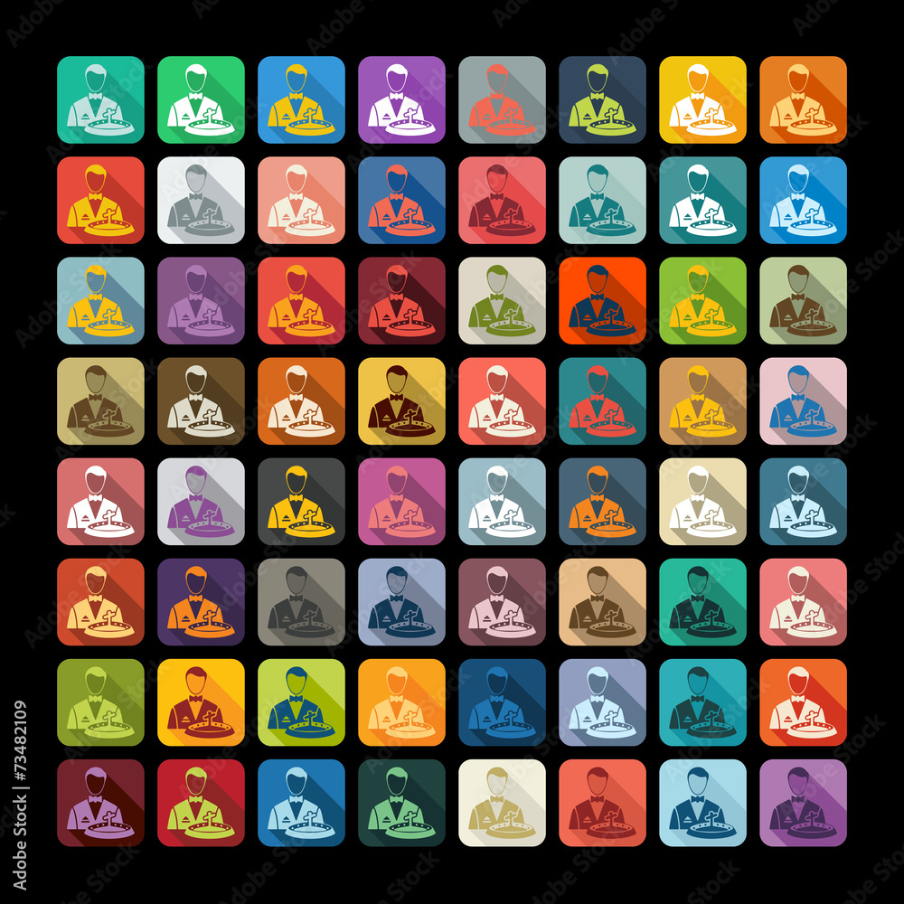 Flat design: dealer casino Flat design: dealer casino