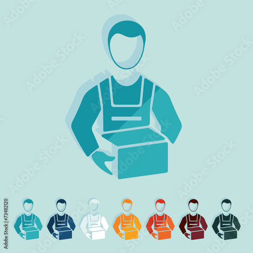 Flat design: longshoreman
