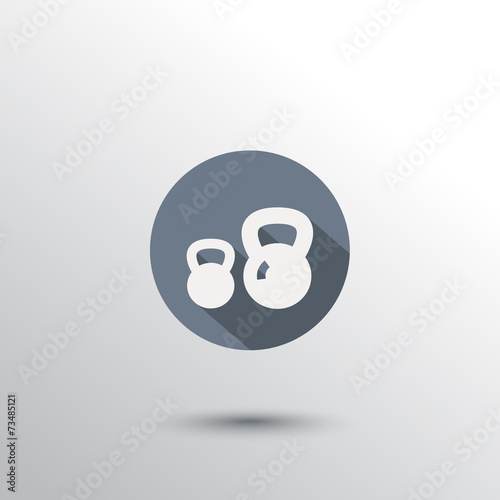 dumbbell flat icon vector illustration, eps10, easy to edit