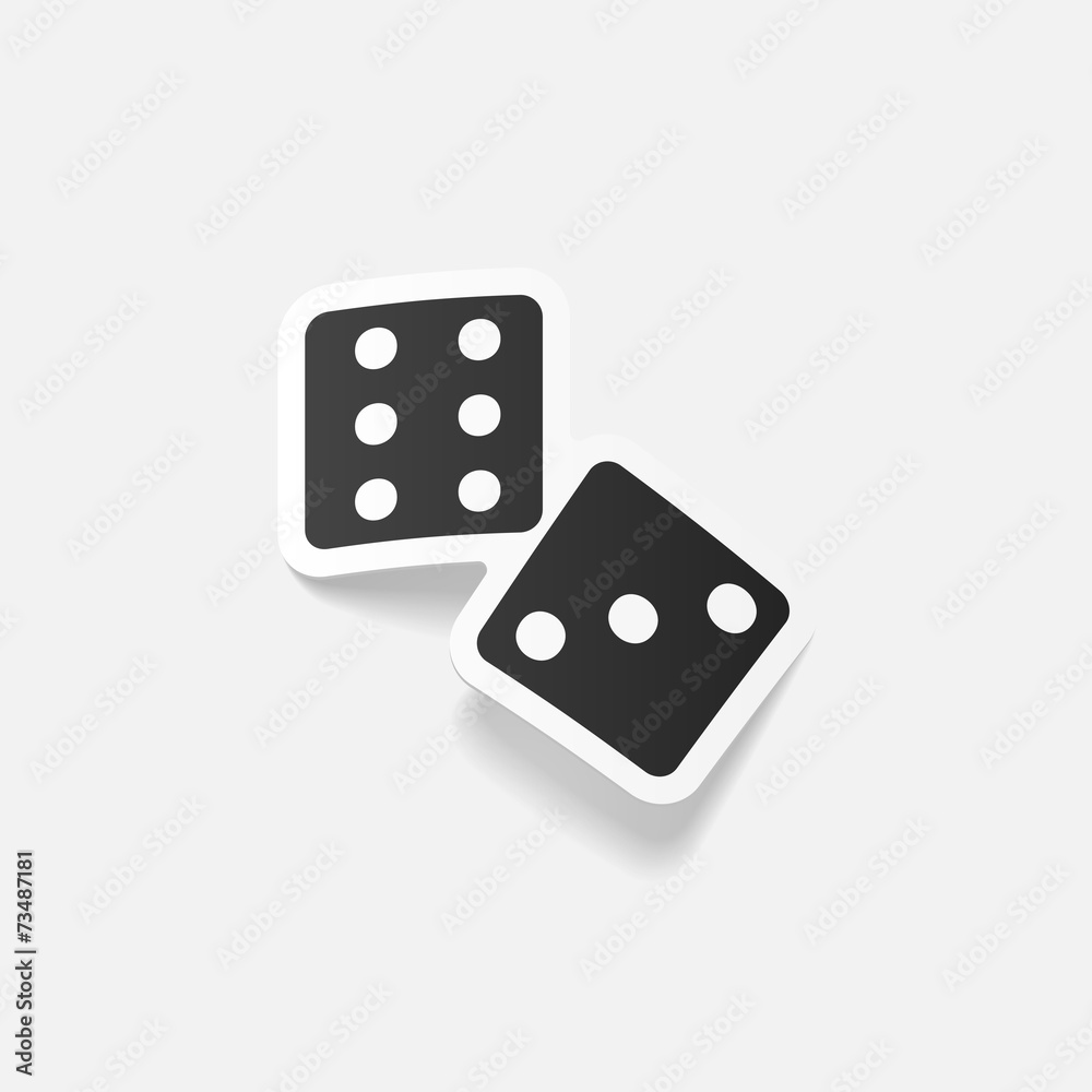realistic design element: dice realistic design element: dice