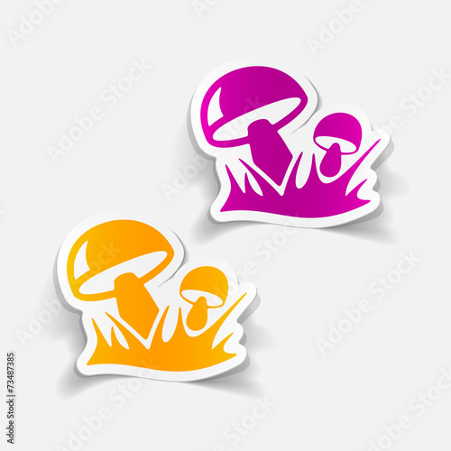 realistic design element: mushrooms