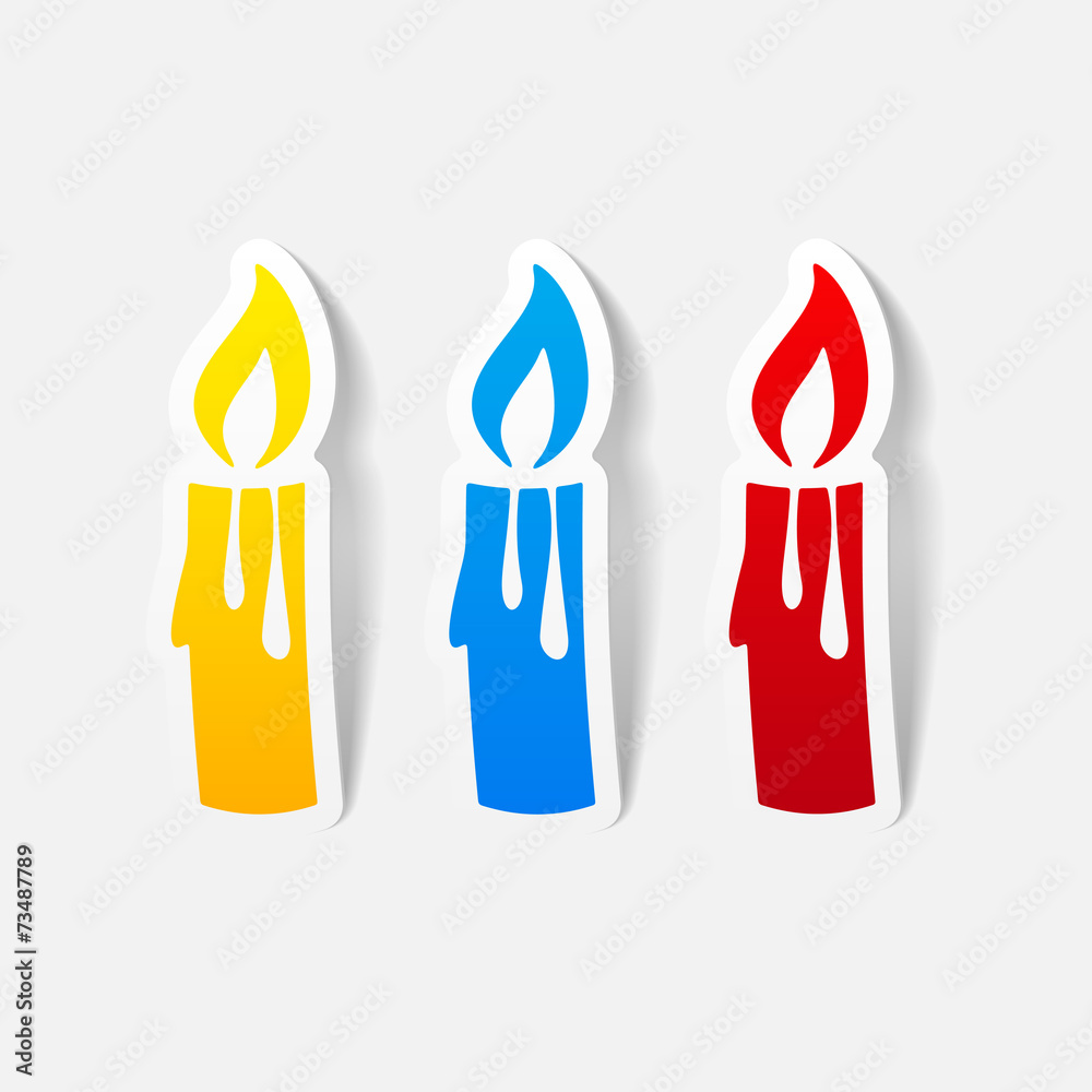 realistic design element: christmas candle realistic design element: christmas candle