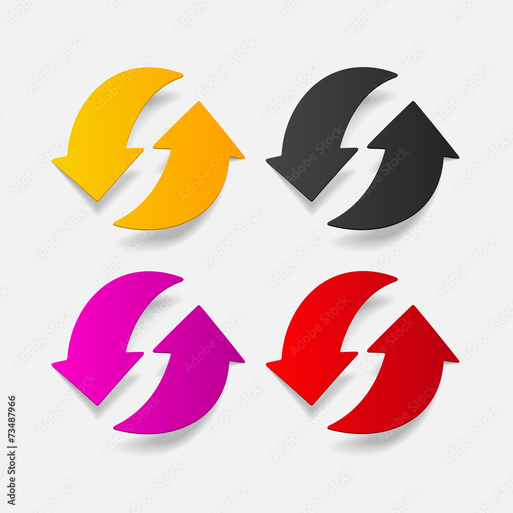 realistic design element: arrow recycling realistic design element: arrow recycling