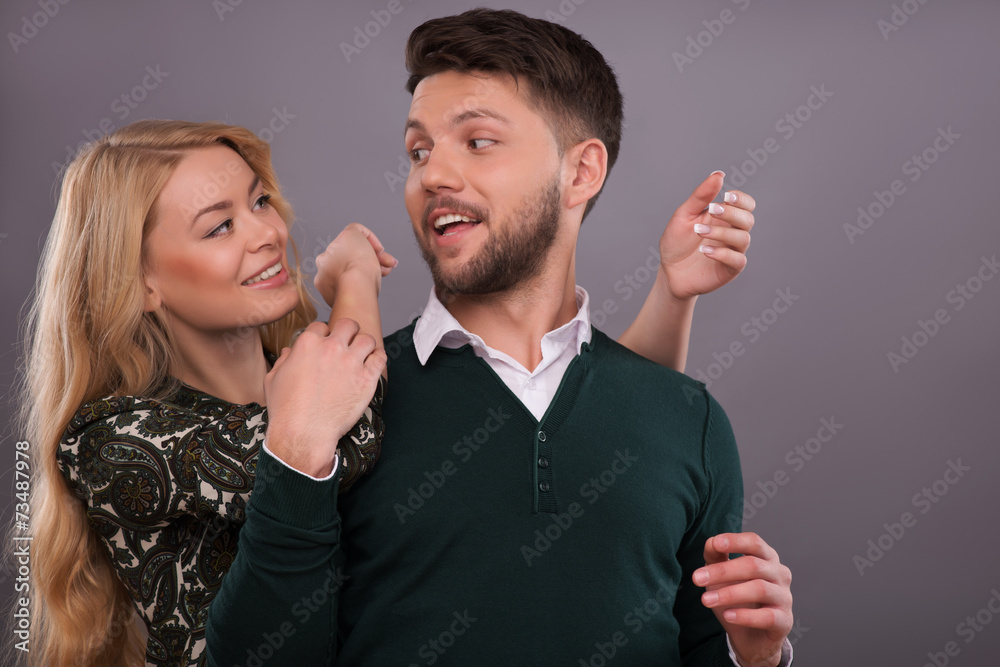 Naklejka premium Lovely beautiful couple