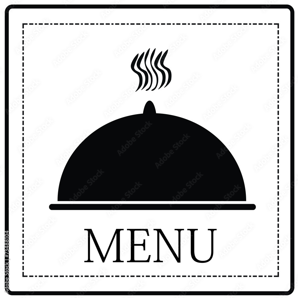 Classic Simple Black and White Menu Cover Classic Simple Black and White Menu Cover
