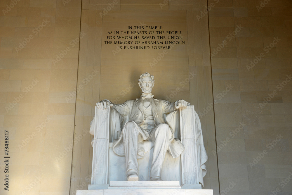 Lincoln Statue in Lincoln Memorial, Washington DC