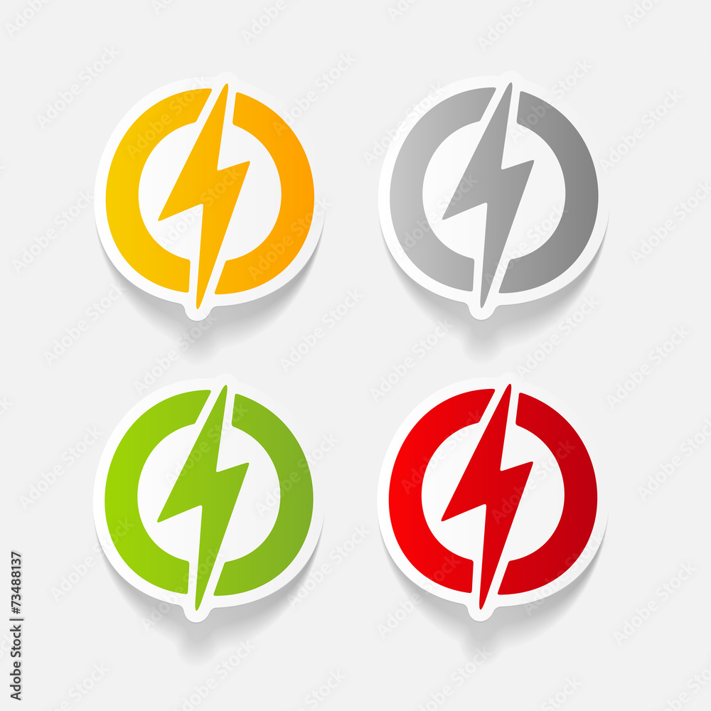 realistic design element: lightning bolt realistic design element: lightning bolt