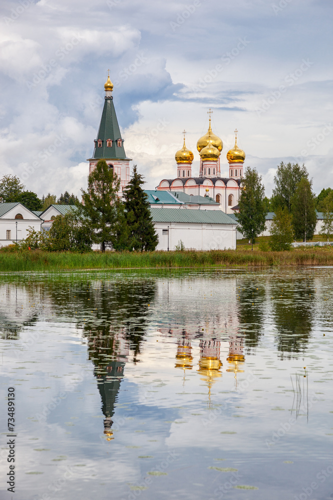 Russian orthodox church. Iversky monastery in Valday, Russia