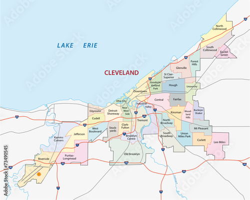 cleveland administrative map