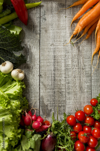 Fresh vegetables on the woo...