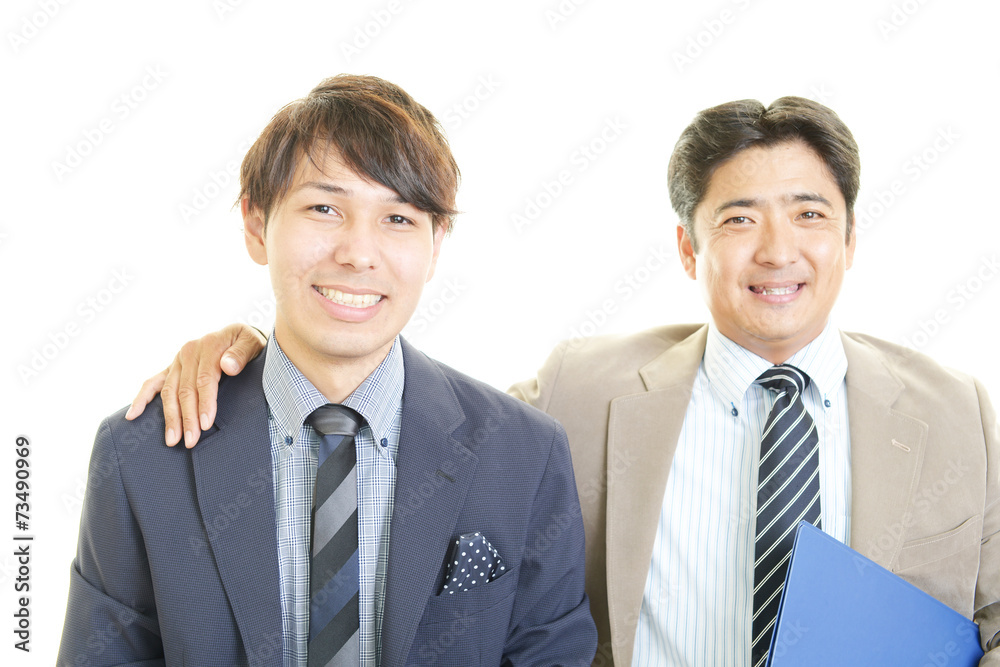 笑顔のビジネスマン 笑顔のビジネスマン