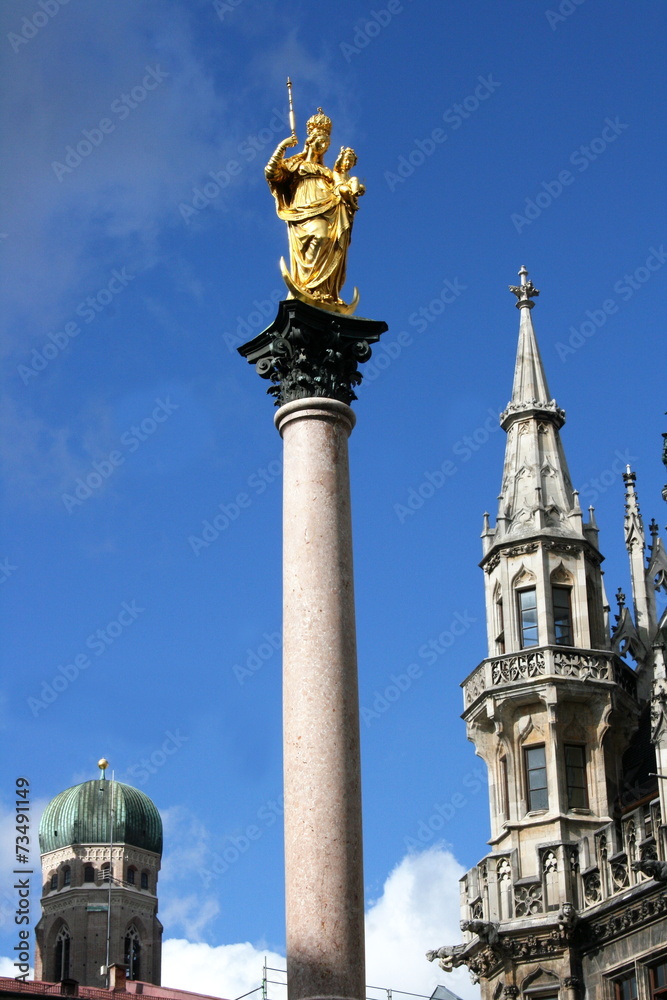The Marian column in the Bavarian State capital of Munich
