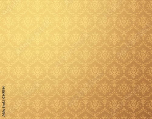 floral pattern gold wallpaper