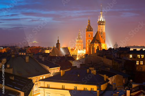 Krakow at dusk