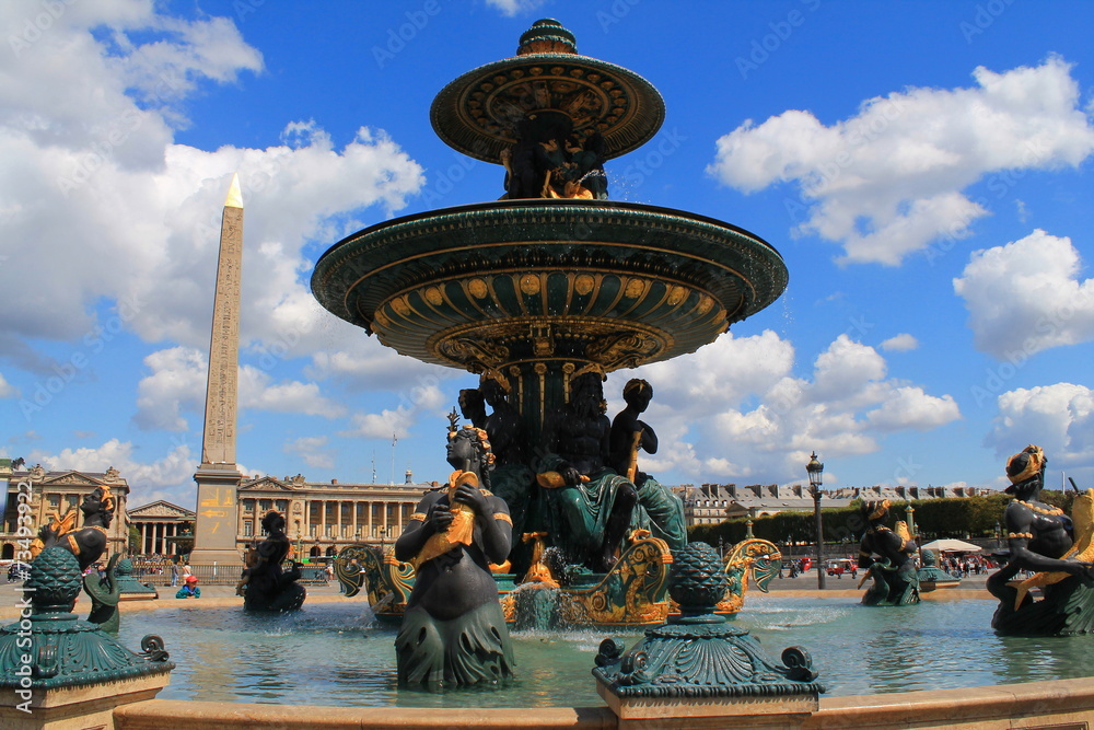 Fontaine de la concorde à Paris, France
