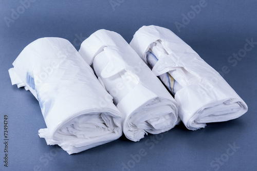 Plastic rolled up bags