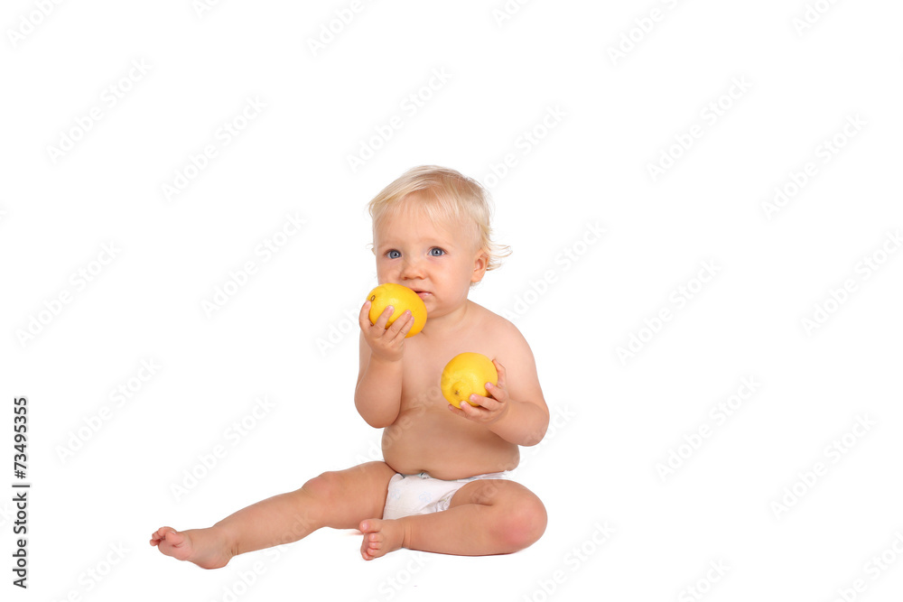 Boy with lemon Boy with lemon