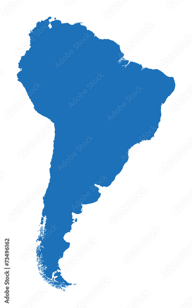 South America Map Vector Very Detailed