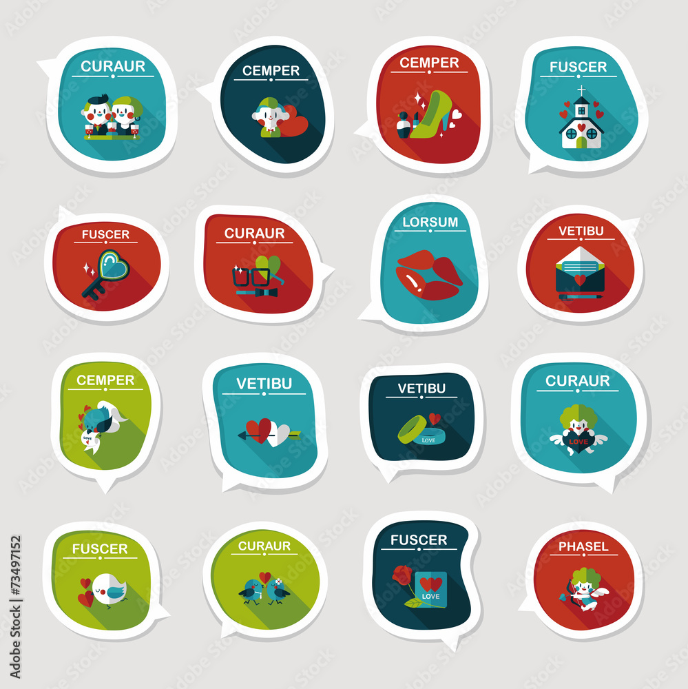 Valentine’s Day speech bubble banner flat design background se Valentine’s Day speech bubble banner flat design background se