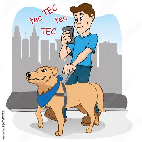 Person walking listlessly practically blinded by smart phone.