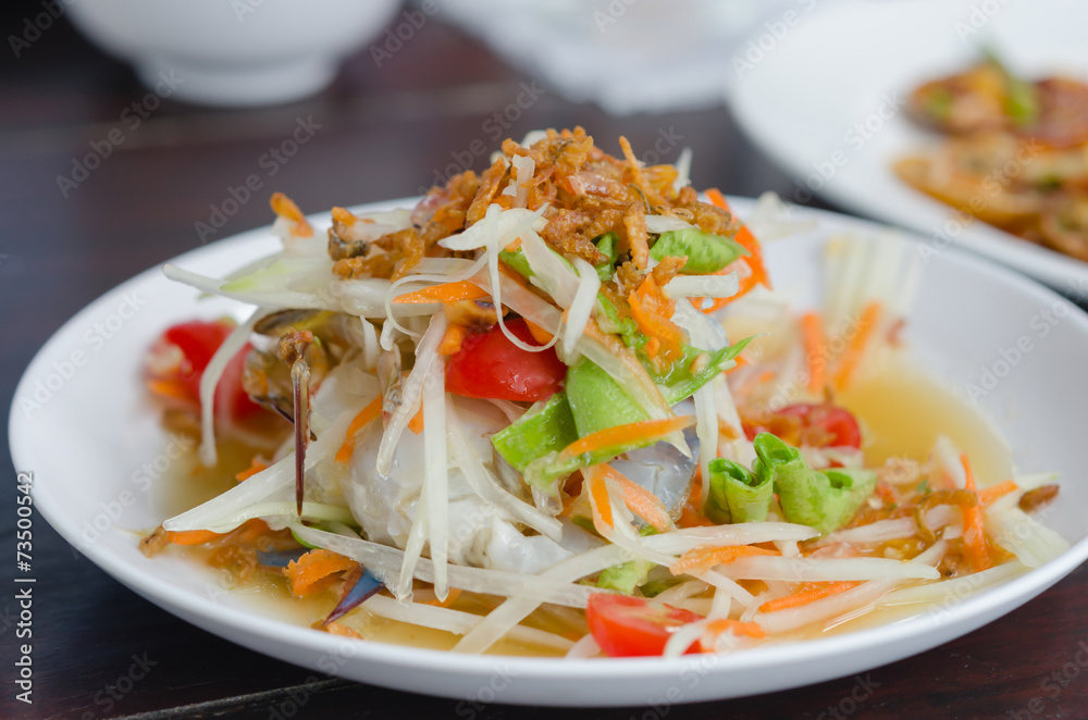 Som Tum with crab Som Tum with crab