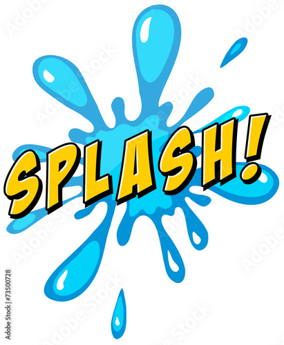 Splash with water