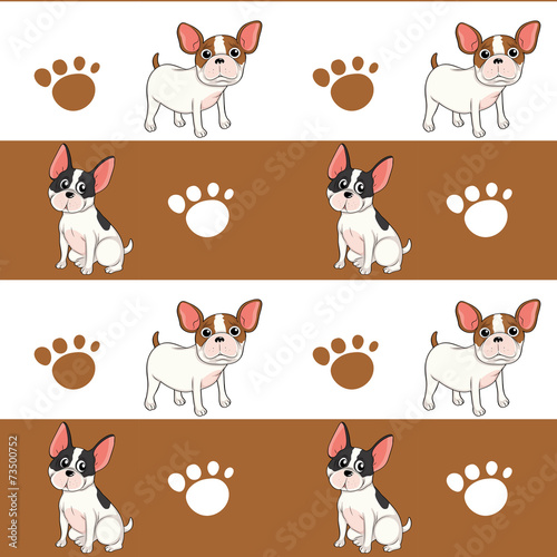 Seamless design with a dog