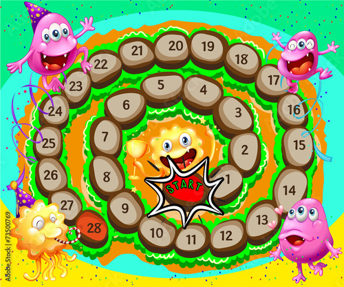Sprial game with monsters