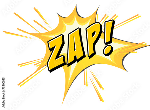 Zap flash on white