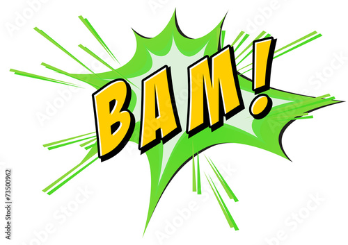 Bam flash on white