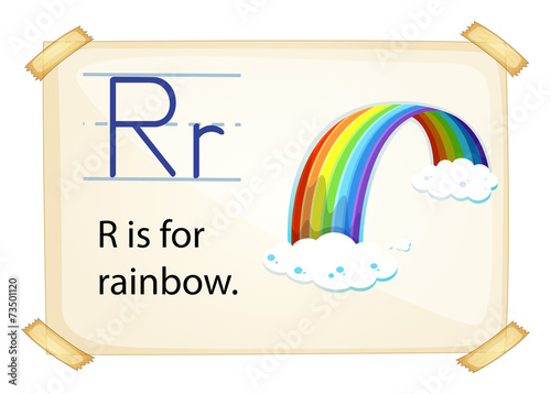 A letter R for rainbow