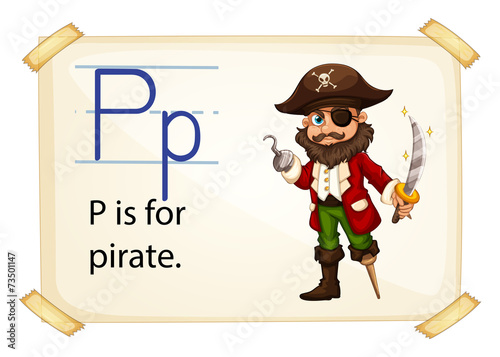 A letter P for pirate