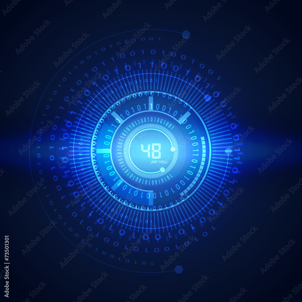 illustration of binary code on abstract technology background