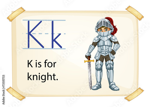 A letter K for knight