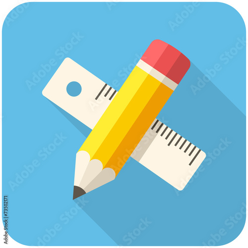 Pencil with ruler icon