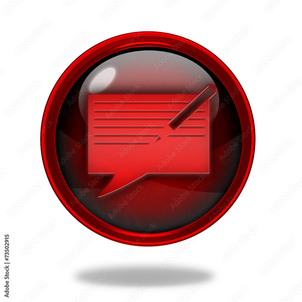 new message circular icon on white background